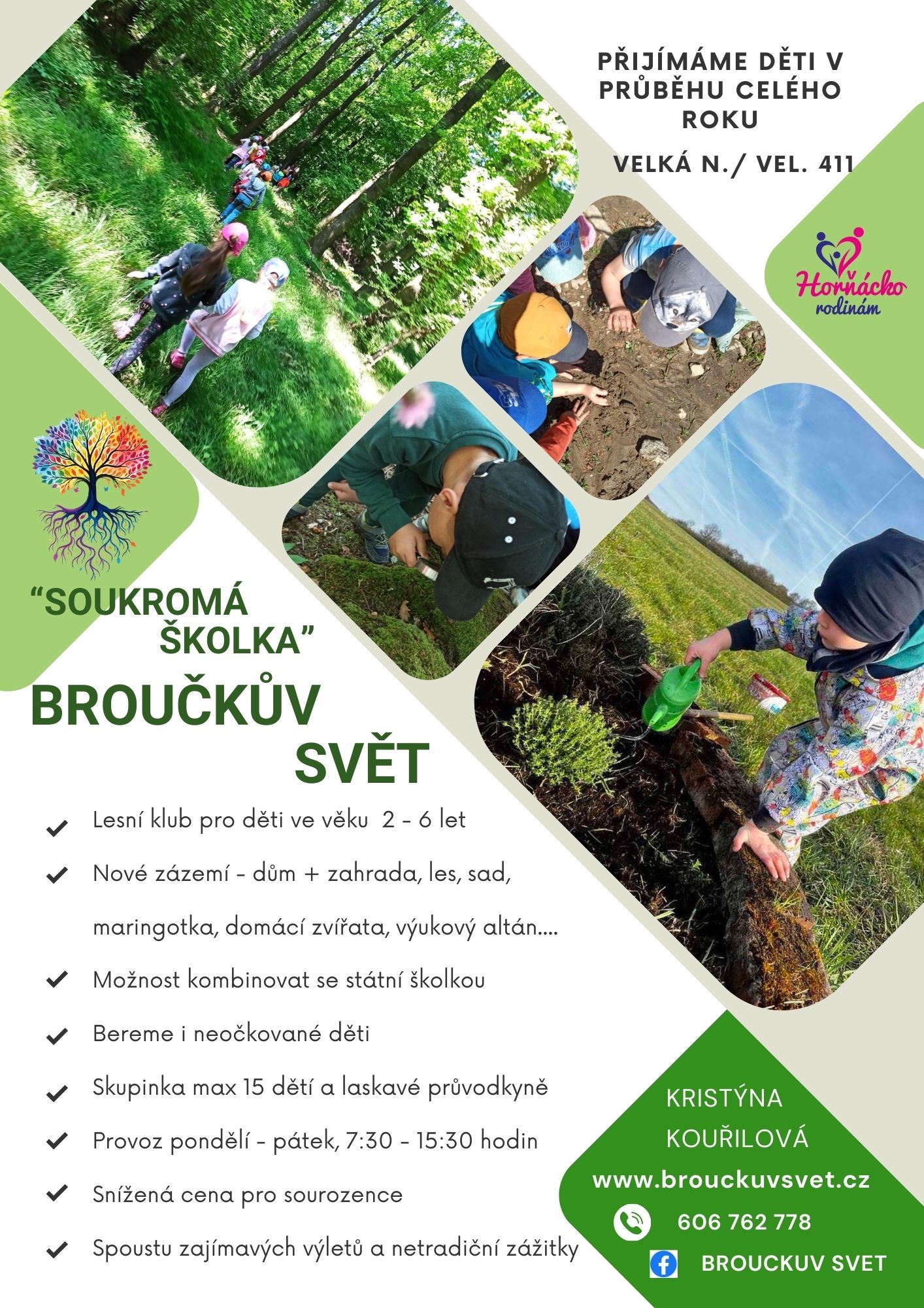 Plakát — Přijímáme děti v průběhu celého roku